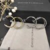 Crossover Hoop Earrings Sterling Silver with 18K Yellow Gold 33.7mm - Gold