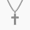 Exotic Stone Cross Sterling Silver with Black Onyx