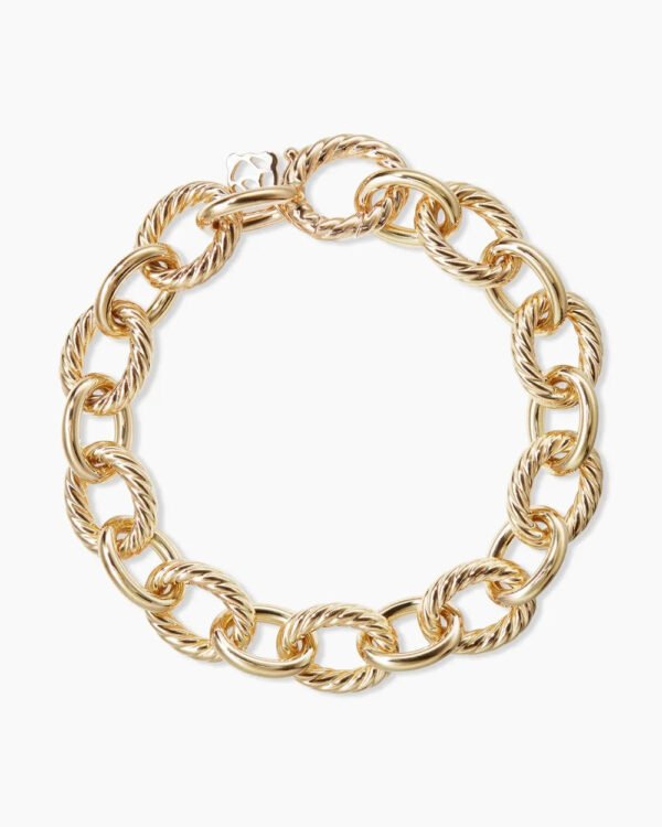 AAA66C86-9C4A-5E91-96E9-D96D220DCEEC.jpg Oval Link Chain Bracelet 18K Yellow Gold, 12mm - 19cm