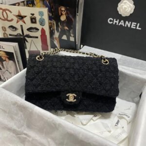 Chanel Class-Flap Bag In Black Tweed 1112