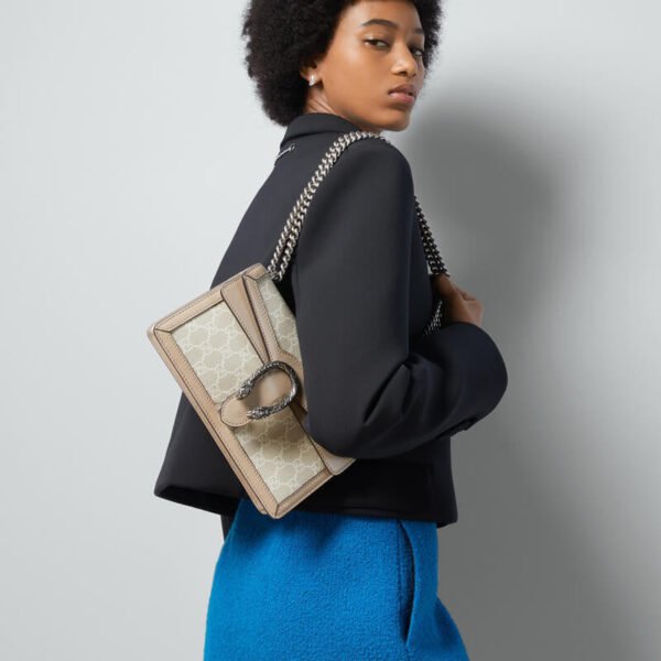 Gucci Dionysus Beige And White Canvas 25x14cm