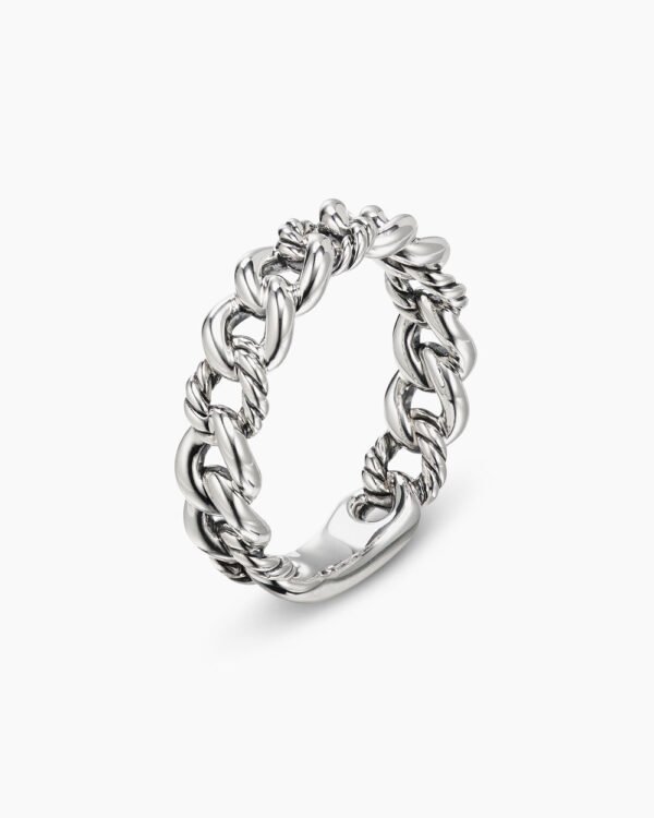Belmont Curb Link Band Ring Sterling Silver, 5mm