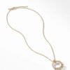 David Yurman Helena Round Pendant Necklace in 18K Yellow Gold with Diamonds