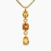 Marbella Y Pendant 18K Yellow Gold with Citrine and Madeira Citrine, 57.8mm