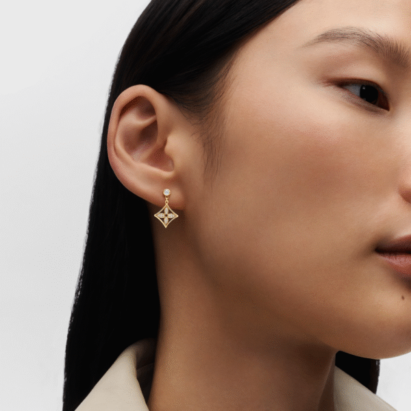 Idylle Blossom Ear Stud, Pink Gold And Diamond - Per Unit