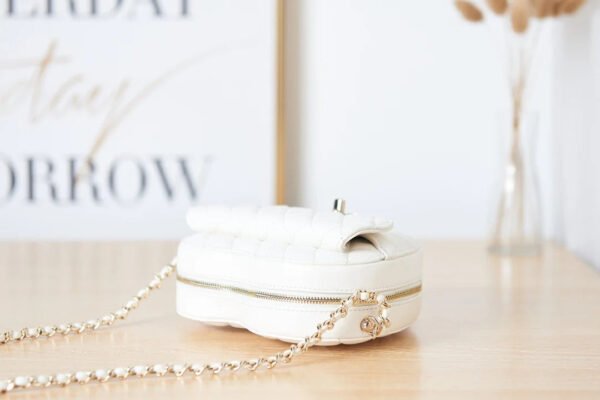 ACFBB074-D9DF-F193-87E0-A95910BC0720.jpg Chanel Mini Heart Bag White For Women 7in/18cm AS3191 B07958 10601