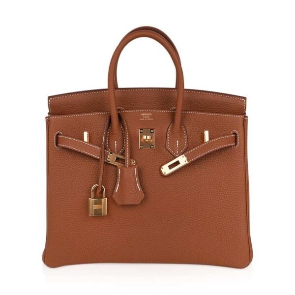 Birkin 25 Bag Gold Togo Leather Gold Hardware