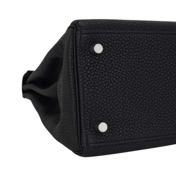 AD777468-659B-2BAC-AC24-3878102E19D4.jpg Kelly 28 Retourne Bag Black Togo Leather with Palladium Hardware