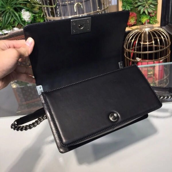 Chanel Boy Handbag Silver Hardware Black For Women, Women&rsquo;s Bags, Shoulder And Crossbody Bags 9.8in/25cm A67086