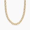 Oval Link Chain Necklace 18K Yellow Gold, 16mm