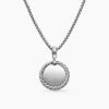 Initial Charm Necklace Sterling Silver with Diamond Z