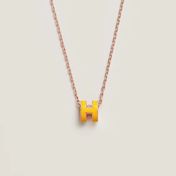 Mini Pop H pendant - Orange Soie
