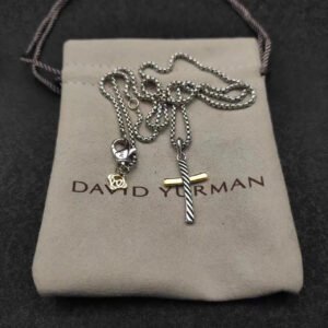 AF02AF80-412A-FAC8-BC15-F97D40D9EEE5.jpg David Yurman Cable Classics Cross Amulet with 18K Yellow Gold