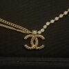 Vintage Crystal Chain Necklace Gold Plated