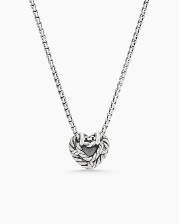 Cable Collectibles&reg; Cookie Classic Heart Necklace Sterling Silver with 18K Yellow Gold, 8.5mm