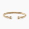 B0E09239-F4E4-1144-1664-68D6CE31328D.jpg Classic Cablespira Bracelet 18K Yellow Gold with Pearls and Diamonds, 5mm