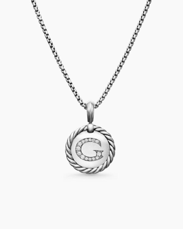 B128B351-0C4E-ACF8-7A96-90CBE91B8E62.jpg Initial Charm Necklace Sterling Silver with Diamond G