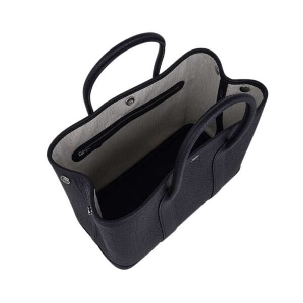 Garden Party 30 Bag Black Vache Country Leather with Palladium Hardware
