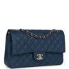 B1D30FB8-C232-4038-339B-F61071088D6B.jpg Medium Classic Double Flap Bag Blue Caviar Light Gold Hardware