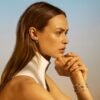 Idylle Blossom Twist Bracelet, White Gold And Diamonds