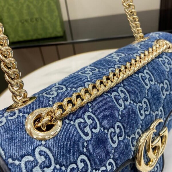 Gucci marmont 26 cm blue denim