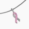 B2D8CF79-5AB6-036D-D885-1BDF5ED3FFF1.jpg Cable Collectibles® Ribbon Necklace Sterling Silver with Pink Enamel, 24.4mm