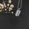 B465B44C-6279-751D-D5A3-2D7A2503B8BA.jpg Chevron Tag Sterling Silver with Rainbow Pavé, 27mm