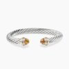 B53FC40E-9AA1-4DFD-F233-989C4DADF606.jpg Classic Cable Bracelet Sterling Silver with 14K Yellow Gold and Citrine, 7mm