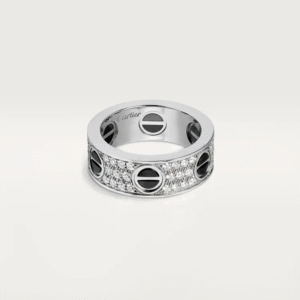 LOVE RING, DIAMOND-PAVED, CERAMIC