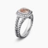 B66F7D81-D883-609D-4DA8-8514ADDB1682.jpg Petite Albion Ring Sterling Silver with Morganite and Diamonds, 7mm