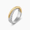 B683744A-A89E-47CE-CAD7-3B23DCE44A6D.jpg Crossover Band Ring Sterling Silver with 18K Yellow Gold - 6