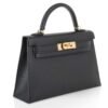 Kelly 20 Mini Kelly II Sellier Bag Black Chevre Gold Hardware Limited Edition