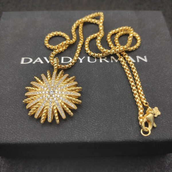 B787874B-F92A-18B3-1915-7C7E10EB4A1B.jpg David Yurman 18K Yellow White Gold Diamond Large Starburst Pendant