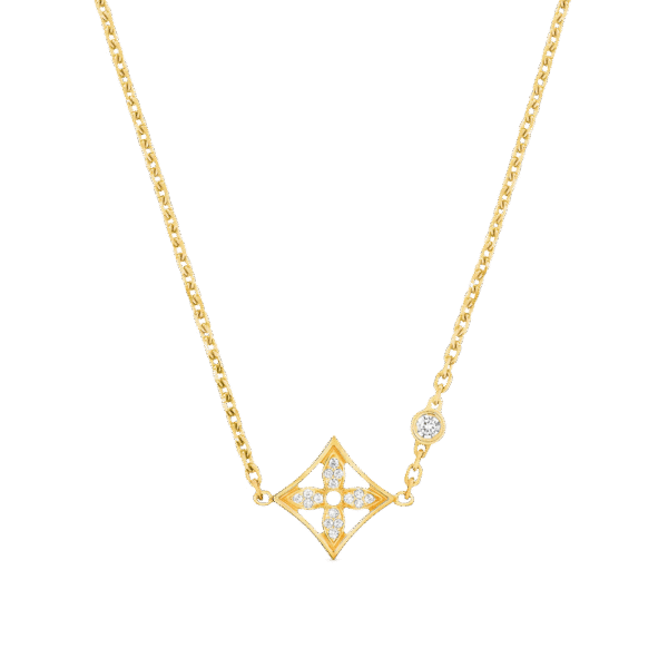 Idylle Blossom Pendant, Yellow Gold And Diamonds