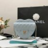 Chanel Mini Heart Bag Grey For Women 7in/18cm AS3191 B07958