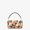 Baguette Multicolor canvas bag with FF embroidery - 26*16cm