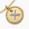 Initial Charm Necklace 18K Yellow Gold with Diamond X