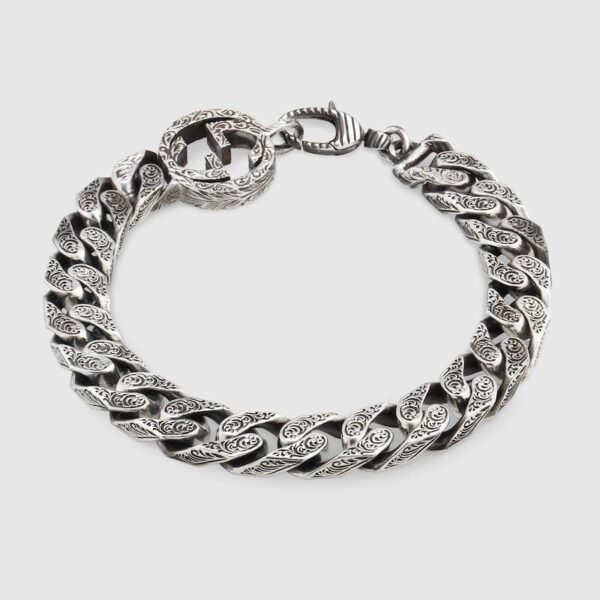 INTERLOCKING CHAIN BRACELET IN SILVER