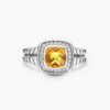 Petite Albion&reg; Ring Sterling Silver with Citrine and Diamonds - 6
