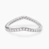 Cable Collectibles&reg; Heart Stack Ring Sterling Silver with Pav&eacute; Diamonds - 6
