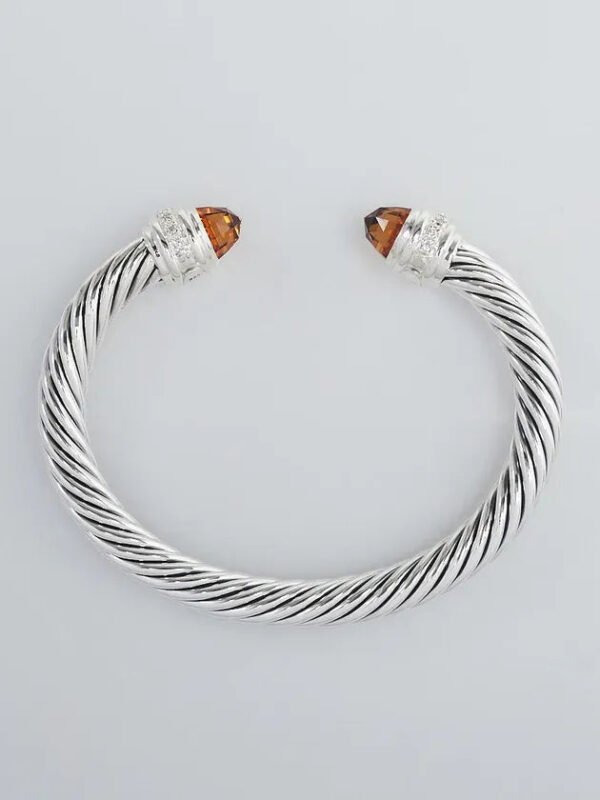 BB2B365A-2441-9640-4C3B-E87B11CA5B15.jpg Classic Cable Bracelet Sterling Silver and Citrine with Diamonds, 7mm