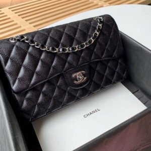 BB4A0B3E-64C9-5BC4-5470-59320C23CDA5.jpg Chanel Classic Handbag Silver Hardware BlackFor Women, Women’s Bags, Shoulder And Crossbody Bags 10.2in/26cm A01112