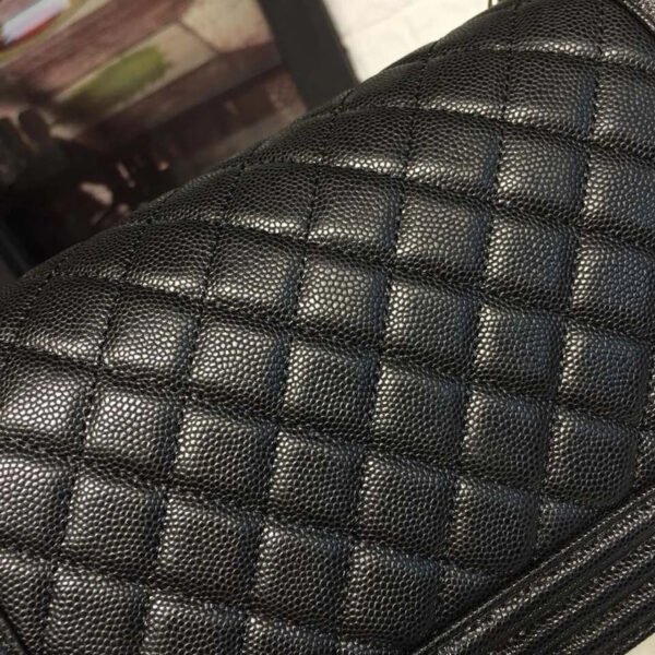 Chanel Boy Handbag Silver Hardware Black For Women, Women&rsquo;s Handbags, Shoulder And Crossbody Bags 9.8in/25cm A67086