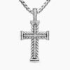 BC082C3A-1603-8EB5-2E01-050918EFEA2E.jpg Chevron Cross Pendant Sterling Silver with Diamonds