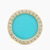 Petite DY Elements&reg; Stud Earrings 18K Yellow Gold with Turquoise and Diamonds, 11mm