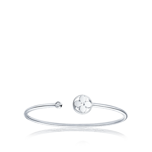 BD96C7AD-2D79-DAAB-47D7-04B6B3BC6082.png Idylle Blossom Twist Bracelet, White Gold