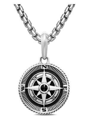 BE0C7669-3A9B-ABC8-23CD-FB0E3C7C8093.jpg David Yurman sterling silver Maritime Compass diamond amulet