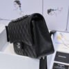 Chanel Large Classic Handbag Grained Calfskin & Silver Metal A58600