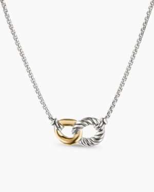BF7EA249-16A6-8D74-2585-8E1D9A81753D.jpg Belmont® Curb Link Necklace Sterling Silver with 18K Yellow Gold, 20mm
