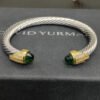 BF8B45EC-45E8-867E-96A3-3A37A469053D.jpg 7mm Cable Bracelet with Peridot & Diamond Accents ??Gold Cap